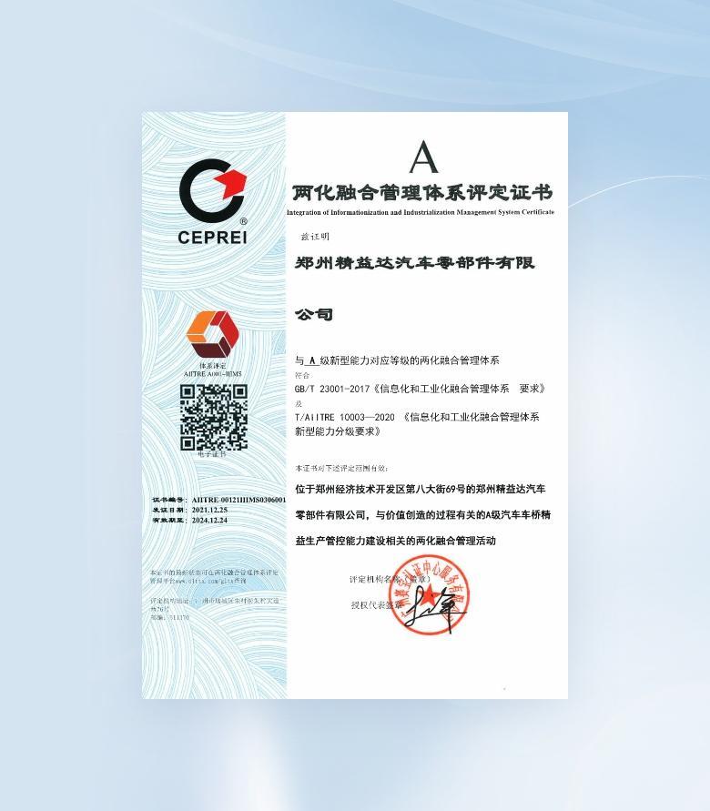 Chứng chỉ Đánh giá Hệ thống Hòa hợp Công nghiệp và Thông tin hóa